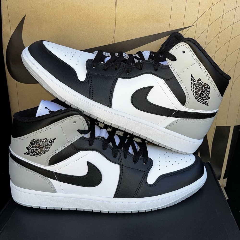 NEW Nike Air Jordan 1 Mid “Barons” White Smoke Grey DQ8426 101  Men Size 10